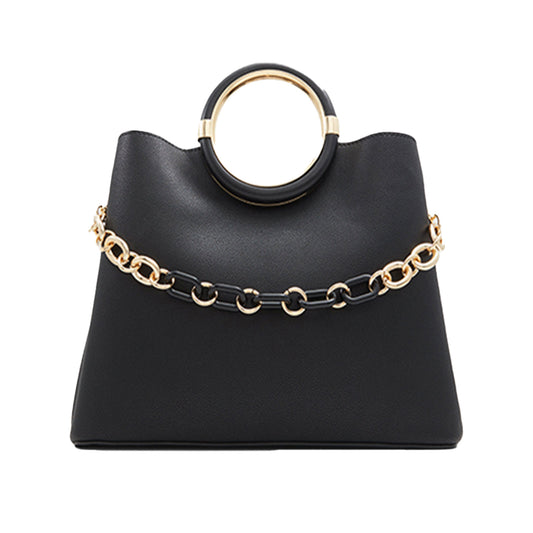 Aldo Dovie Hoop Handle Satchel Bag - Black