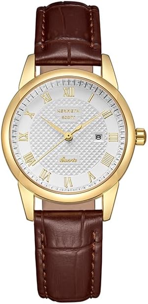 Kenneth Scott Women's Japanese Quartz Movement Watch, Analog Display and Leather Strap - Brown