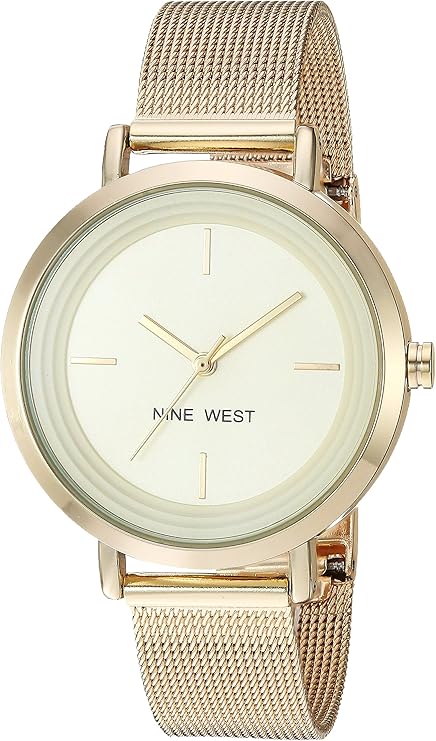 Nine West Women's Mesh Bracelet Watch - Gold