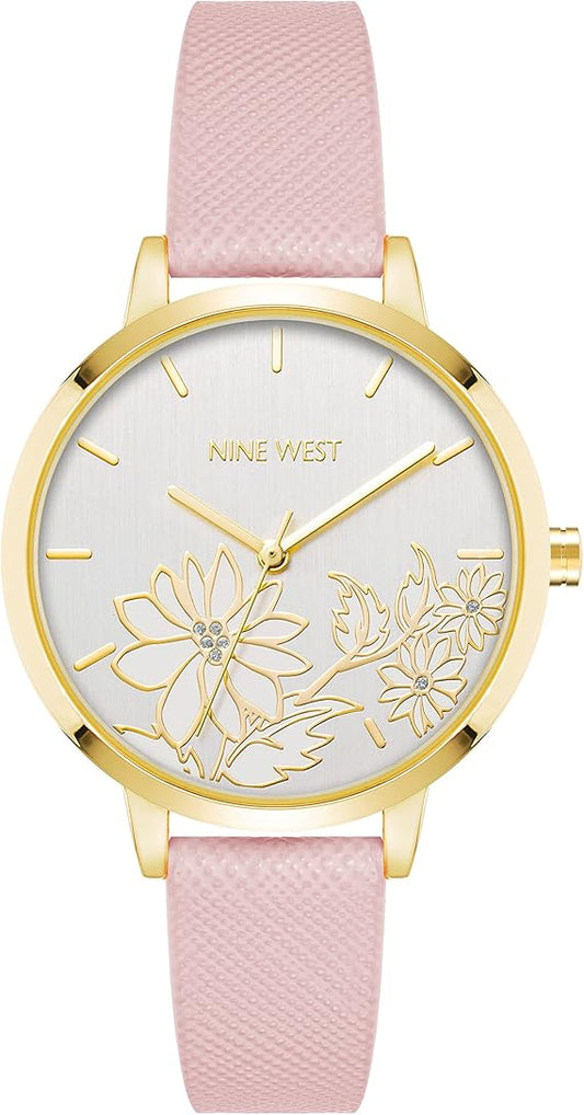 Nine West Women's Strap Watch - LightPink/Gold